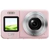HEEZOU Fotocamera Da Viaggio Con Doppio Display 4K UHD 64MP Zoom 18X Per La Scuola Giovanile E Le Avventure Fotocamera ABS Per Adolescenti