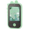 Jectse Telefono per Bambini, Fotocamera Digitale 1080P Touch Screen IPS da 2,8 Pollici Altoparlante HiFi Multifunzionale per Amici di Famiglia (GREEN)