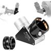 Astromania 5,1 cm SCT 90-degree specchio diagonale e 93% riflettenti su visibile spettro - Fits Rear celle di telescopi Schmidt-Cassegrain e include un adattatore per l' uso con Rifrattori