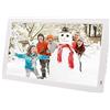 SLRMKK 19 Digital Photo Frame 16:9 Pubblicità Media Player Cornice con schermo LED ad alta risoluzione e telecomando e timer interruttore rotolamento didascalia, bianco
