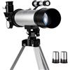 KSTUFF Telescopio astronomico spaziale, telescopio zoom HD 90X per esterni, telescopio astronomico spaziale rifrattivo 360x50mm Cannocchiale da viaggio monoculare con treppiede, lente lunare vision
