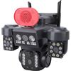 Jectse Telecamera di Sicurezza Ad Energia Solare, 3 Obiettivi con Visione a 360° Telecamera Esterna WiFi 12MP HD Zoom 4x Batteria da 8000mAh Rilevamento Movimento PIR con Pannello