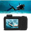 CFTGIW Fotocamera Digitale Impermeabile 4K da 65 MP per lo Snorkeling, Fotocamera Subacquea con Messa a Fuoco Automatica a Doppio Schermo con Batteria da 2500 MAh, Grado di