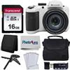 Kodak Pixpro AZ405 - Fotocamera digitale (bianco), scheda di memoria da 16 GB, custodia per fotocamera, accessori - Ultimate Bundle