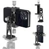Peastrex Supporto per treppiede per telefono in metallo con morsetto extra profondo con attacco Arca Prot Cold Shoe a 360 ° Testa a sfera Adattatore per treppiede per iPhone Galaxy Smartphone Supporto