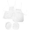 Mipcase 2sets Grembiule Da Cuoco Per Ragazzo Ragazza Tasca e Cappello Bianco Set Di Costumi Da Cuoco Per Ragazzo Ragazza Da Mesi Per Servizi Fotografici Cucinare e Giocare