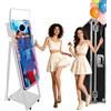 JIAQINMOTD Cabina fotografica a specchio magico da 40 pollici, touch screen da 21,5 pollici, portatile per selfie per matrimoni, compleanni, feste, eventi (Bianco, cabina fotografica)