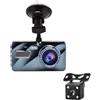 BNEI Doppia telecamera anteriore e posteriore per auto, registratore per auto da 4 pollici con scheda di memoria da 32, WDR+HDR, visione notturna eccellente, sensore G (B)