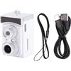 KIMISS Fotocamera CCD retrò, Foto da 8,6 MP Video 1080P Schermo da 1,14 Pollici Obiettivo Grandangolare da 120 Gradi, con Batteria da 300 MAh, per Eventi di Viaggio Fotografici (WHITE)