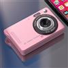 zeroupshop Videocamera portatile per vlogging, supporta 4K e 1080P: zoom ottico 16x, schermo LCD da 2,8 pollici, sensore CCD, modalità multiple e slot TF (rosa)