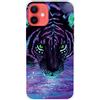MUTOUREN Cover per iPhone 12/iPhone 12 Pro Custodia in Silicone TPU Trasparenti Ultra Sottile Antigraffio Antiurto Protettivo Case con Pellicola Proteggi Schermo, Cielo Stellato e Leone