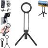 Caduola Ma38 - Treppiede magnetico per telefono, mini treppiede portatile MA38, forte magnete, montaggio rapido, mini treppiedi tascabile per telefoni cellulari (nero)