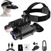 TuBanRen Binocolo Visione Notturna 4K, Binocolo Visione Notturna Infrarossi Montato Sulla Testa, 600m Zoom Digitale 8x per la Caccia Campeggio,1080p Hd, Ricaricabile Usb, Include Scheda da 64 Gb