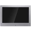 UsmAsk Spacmirrors Cornice Digitale, Cornice per Foto Digitale da 10 Pollici Schermo LED HD 1024 * 600 in Metallo con Display IPS, Sveglia, Lettore Video e Slot per Schede USB e SD e Telecomando (Argento)