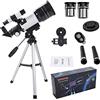 YangRy Telescope for Kids Adults Beginners, 70mm Aperture 300mm Astronomical Refractor Telescope Tripod & Finder Scope, Portable Travel Telescope with Smartphone Adapter & Wireless Remote YangRy