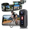 FlexiSpaceUS - Telecamera per bicicletta da 4 k/1080p 155° grandangolare a 155°, registratore per bici antiscossa/antipioggia, registratore di ciclismo, registratore sportivo all'aria ultima