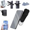Qosneoun Specchio per selfie per fotocamera posteriore, clip riflettente a specchio, angolo regolabile, kit di riflessione universale per fotocamera per smartphone, consente scatti di riflessione per una