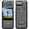 ReachMall Fotocamera 4K, mini cam portatile con obiettivo girevole a 180°, visione notturna, batteria da 1000 mAh, schermo da 1,54 pollici
