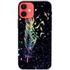 MUTOUREN Cover per iPhone 12/iPhone 12 Pro Custodia in Silicone TPU Trasparenti Ultra Sottile Antigraffio Antiurto Protettivo Case con Pellicola Proteggi Schermo, Cielo Stellato e Piuma