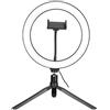 ZyjGaliliad Anello luminoso a LED con dimmeraggio a 10 livelli, lampada da tavolo a 3 temperature di colore per trasmissioni in diretta, illuminazione per selfie e set di bellezza