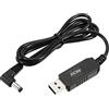 YOKIVE DC 5V a DC 9V USB Step Up Tensione Convertitore, Cavo Alimentazione con DC Gomito Jack 5,5 mm x 2,5 mm, Ottimo per Router, Auto Guida Registratore (Nero, 6W 1A)