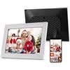 Andoer Cornice Digitale WiFi 10.1 Pollici, Cornice Foto Digitale Pannello Touch LCD, Memoria 12GB, Rotazione Automatica, condivisione Tramite App, Regalo per la Famiglia e Gli amic