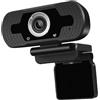 KONTONTY Webcam USB per Computer Microfono Nero per Insegnamento in Diretta 1080p