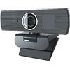 QZCX Webcam PC, Webcam USB 4K UHD 4MP Zoom 8X for PC portatile 60fps Fotocamera liscia for riunioni di lavoro Insegnamento online Boardcast Webcam,per streaming live, videochiamate, conferenze