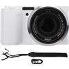 Akozon Fotocamera Digitale Portatile 5K 64MP con Zoom Ottico 12X Touch Screen Ribaltabile da 3,2 Pollici WDR Anti-vibrazione per Matrimoni e Viaggi