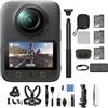 DJI Osmo 360 Combo Adventure con accessori, fotocamera 360 con immagini a 360° da 1 pollice, 3 batterie, video a 360° nativi in 8K, per sport, vlog (Spina + Set di pulizia + Cycling set +SD Card)