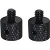 FEICHAO 2 adattatori a vite D15 1/4-20 x 6 3/8-16 x 6 maschio a 3/8-16 x 9 vite femmina M6-1 con foro laterale di rinforzo per treppiede fotocamera fotografia accessori di conversione (1/4 maschio a
