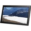 YPAPBHT Cornice digitale ad alta definizione da 22/24 pollici, riproduzione ciclica intelligente di immagini e video, include calendario e orologio, montaggio su desktop/parete(Black,22-inch)