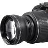 ciciglow Teleobiettivo HD da 52 mm 2X, ingrandimento per supporti per fotocamera, design impermeabile antigraffio