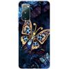 MUTOUREN Cover per Samsung Galaxy S20 FE 4G/5G Custodia in Silicone TPU Trasparenti Ultra Sottile Antigraffio Antiurto Protettivo Case con Pellicola Proteggi Schermo, Diamond Butterfly
