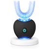 Generico Sonic Brush V5 Toothbrush, Spazzolino Sonico 360° Con Pulizia Automatica, Spazzolino Elettrico Sonico Wireless a Ultrasuoni for Bambini E Adulti, Testina in Silicone Alimentare (Nero)