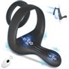 Girlove 3 IN 1 Anello Vibrante Pene per Coppia, Vibratori Sex Toys per Stimolare il Testicolo e Prostata per Uomo, Medical Silicone Penis Ring con 9 Modalità, Morbido ed Elastico, Durevole (YDL-018)