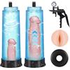 Generico Pompe del pene a vuoto con maniglia e manometro pompa del pene giocattoli del sesso per gli uomini, Realistico Sex Toysper per Uomini Pompe per L'ingrandimento del Pene Sexy Toys per Uomo