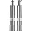 MUMIAO Macina sale e pepe, macinino manuale in acciaio inox, macinapepe con piano a pulsante, base e asta in acciaio inox, 1 pezzo