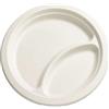 Generico 50/150/500 Piatti piani usa e getta A 2 scomparti da 22cm BIOCOMPOSTABILI PIATTI A DUE SCOMPARTI campeggio, picnic, feste, barbecue, compleanni (150 PIATTI)