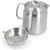 Dpofirs Friggitrice ad olio di grande capacità in acciaio inox, filtro olio, vaso olio con filtro, separatore di residuo, impugnatura ergonomica, bottiglia di separazione (2L)