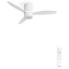 CREATE / WINDCALM LINE/Ventilatore da soffitto bianco con luce e telecomando, linee verticali / 40W, Timer, Ø132 cm, 6 velocità, 3 temperature di luce, funzione estate-inverno