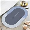 HUTVD Tappeti da Bagno Assorbenti, Tappeto Bagno Antiscivolo Lavabile Morbido in Microfibra Tappeto da Bagno ad Asciugatura Rapida Tappetino per Doccia e Ingresso, 60 * 90 cm, Grigio Blu
