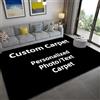 RUILBJ Tappeto Personalizzato Grande Con Famiglia Foto/Testo/Logo, Antiscivolo, Lavabile, Morbido, Per Camera Da Letto, Soggiorno, Ufficio, Zerbino Ingresso, Cucina, Bagno, Nero (Nero, 80x120cm)