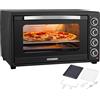 Steinborg® Mini forno da 60 litri con convezione e girarrosto, 2000 W, forno da tavolo grande XXL, 100-230 °C, timer da 60 minuti, calore superiore/inferiore e convezione, forno per pizza 3 in 1