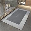 TOKLYUIE Tappetino Super Assorbente, Tappeto Da Bagno Ad Asciugatura Rapida Di Grandi Dimensioni 18x59 Pollici, Tappetino Da Cucina Antiscivolo Con Fondo in Gomma (40x60cm, Rettangolare Grigio Chiaro)