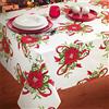 GABEL S.P.A. Tovaglia rettangolare Xmas Joy stampata su panama di cotone e Poliestere facile asciugatura 150x180