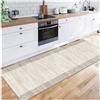 Siunwdiy Antiscivolo per tappeti 4 Metri Lavabile Antimacchia BeigeTappeto Runner Lungo per Corridoio Soggiorno Entrata Casa Cucina da Ingresso Passatoia Multifunzione in Moquette,50X400CM