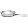Forgast Padella Professionale Acciaio Inox Satinato 20cm, Induzione Gas Fornello Elettrico, Fondo Spesso Multistrato, da Ristorante, Lavabile in Lavastoviglie