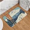Mexpekil Zerbino con sci e neve, 40 x 60 cm, antiscivolo, lavabile, assorbente, per cucina, decorazione per interni ed esterni