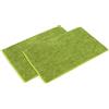 WohnDirect Set di tappetini da bagno, 2 pezzi, verde, 70 x 120 cm, antiscivolo e lavabile, tappetino da bagno, tappetino per WC
